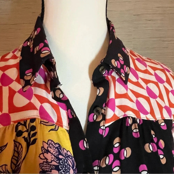 Maeve Anthropologie The Paz Button Down Long Sleeve Top Blouse Woman’s Size XS - Picture 4 of 11
